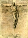 Christ en Croix Dessin de Michel-Ange 1541
