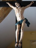 CHRIST EN BOIS POLYCHROME 17E SIECLE