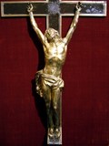 CHRIST EN BRONZE DORE 18E SIECLE JANSENISTE