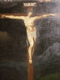 CRUCIFIXION HUILE SUR CUIVRE XVIIE SIECLE