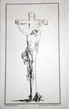 GRAVURE CHRISTIAN VON MECHEL CHRIST EN CROIX DESSIN CHARLES EISEN